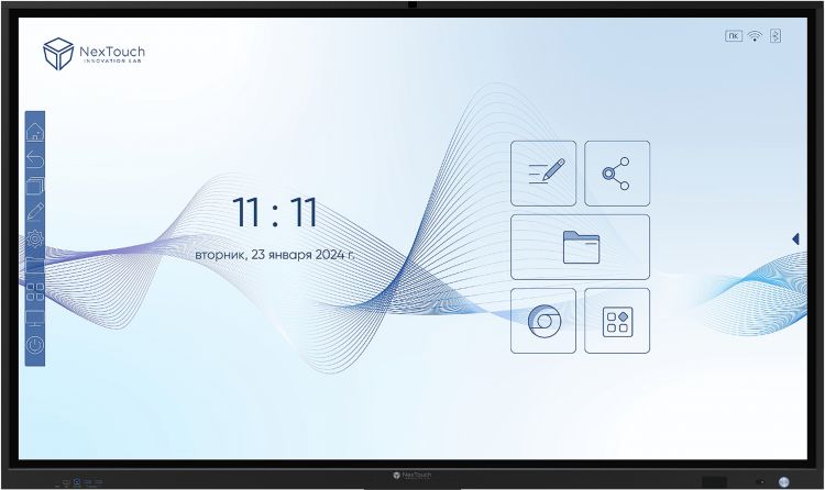 Интерактивная система NexTouch NextPanel 75 интерактивная панель: 75,  4К (3840*2160), 400 кд/м2, 4000:1, IR, 10 мс, 20 касаний, WiFi-модуль, ОС Andr