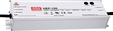 Преобразователь AC-DC сетевой Mean Well HEP-150-12A 150Вт, ККМ, вход 90…305В AC, 47…63Гц/127…431В DC, выход 12В/12.5А, подстройка потенциометром тока/