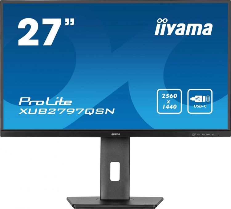  Монитор 27 Iiyama ProLite XUB2797QSN-B1 2560x1440 LED, IPS, 16:9, 250cd, 1300:1, 1ms, 178/178, HDMI, M/M, DP, USB, 100Hz, Has, Piv, black