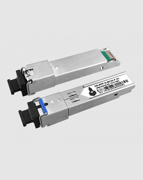 Оптический модуль SFP NST NS-SFP-S-SC35-F-20 одно волокно Single Mode. Скорость: до 155 мбит/c. Тип разъема: SC. Оптический бюджет: 18дБ. Расстояние п