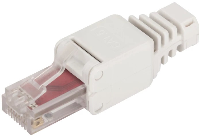 Коннектор Lanmaster LAN-TMP-U6A-WH полевой, RJ45 8P8C, неэкранированный, кат.6A