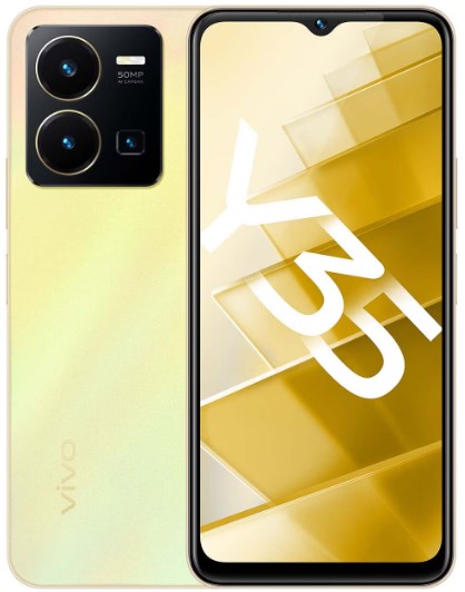 Смартфон Vivo Y35 4GB/64GB V2205 Dawn Gold