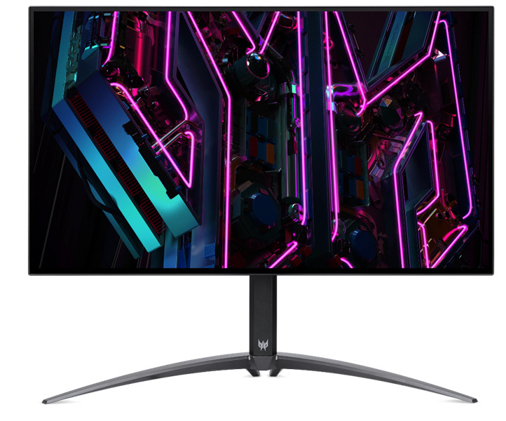 Монитор 26,5 Acer Predator X27Ubmiipruzx UM.HXXEE.001 OLED, 2560x1440, 0,01/0,03 мс, 1000 кд/м2, 240Hz, 2xHDMI, DP, Type-C(90W), Audio out, USB 3.2x2