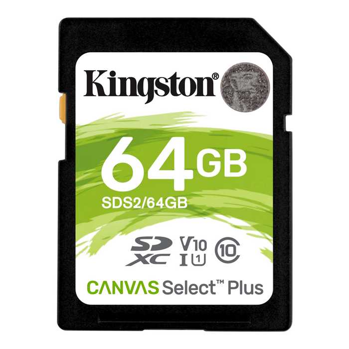  Карта памяти 64GB Kingston SDS2/64GB SDXC Class 10, UHS-I