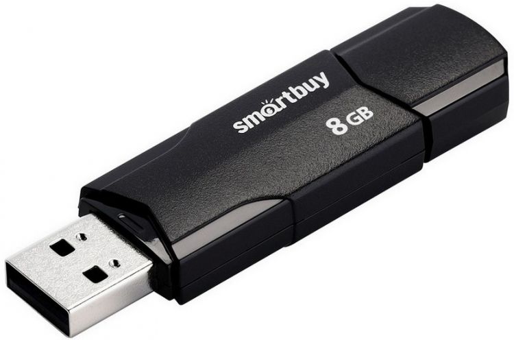 Накопитель USB 2.0 8GB SmartBuy SB8GBCLU-K Clue series, чёрный