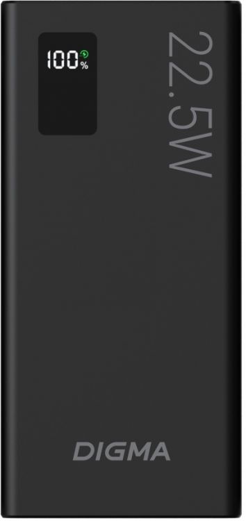   Xcom-Shop Аккумулятор внешний портативный Digma DGPF10A 10000mAh QC3.0/PD3.0 22.5W 5A 2xUSB-A/USB-C черный