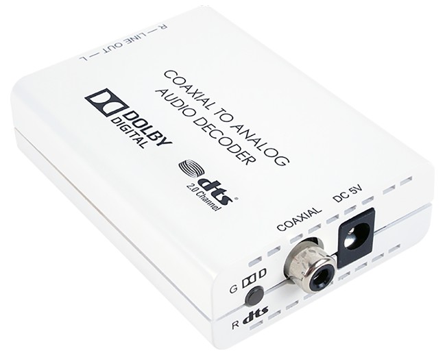 Преобразователь Cypress DCT-1DD цифрового аудио S/PDIF (RCA) в аналоговое стерео (2хRCA)
