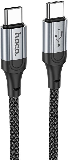 Кабель интерфейсный Hoco X102 FRESH TYPE-C TO TYPE-C USB Type-C (m)-USB Type-C (m) 1м черный коробка (2002364)