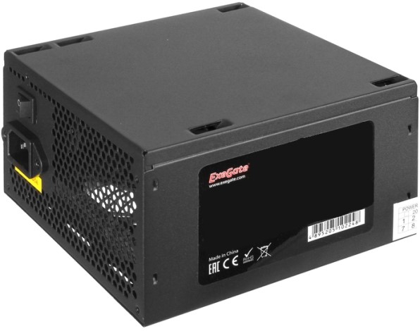 Блок питания ATX Exegate EX292162RUS-PC 850PPE , 850W, APFC, 80 PLUS, 120mm fan, кабель 220V в комплекте