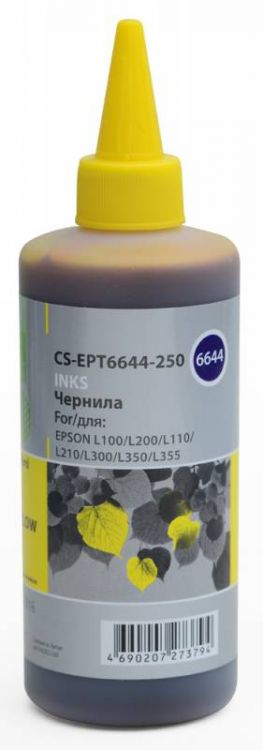 Картридж Cactus CS-EPT6644-250 желтый 250мл для Epson L100/L110/L120/L132/L200/L210/L222/L300/L312/L3