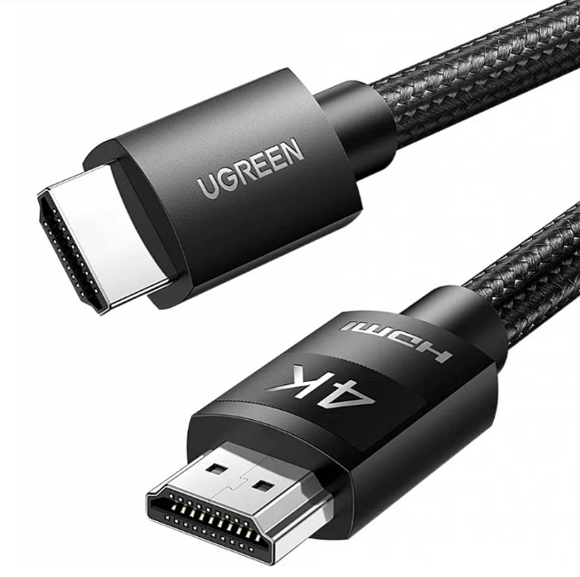 Кабель UGREEN HD119 40103_ 4K HDMI Male / HDMI Male Braided, 5 м, черный