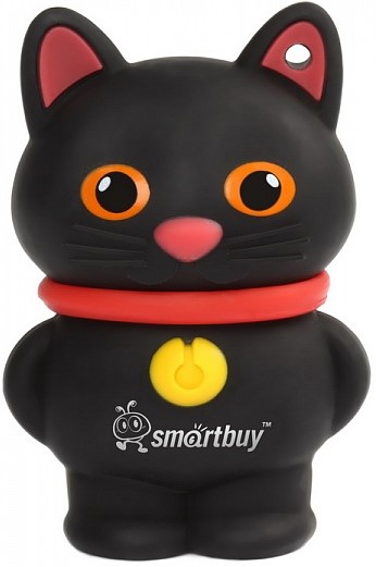 Накопитель USB 2.0 32GB SmartBuy SB32GBCatK Wild series, чёрный котёнок