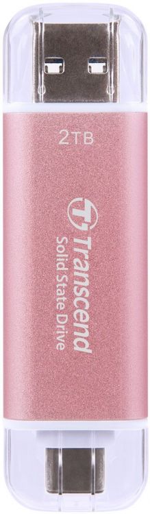 Внешний SSD USB-C/USB-A Transcend TS2TESD310P 2TB, ESD310C, USB 10Gbps, Pink