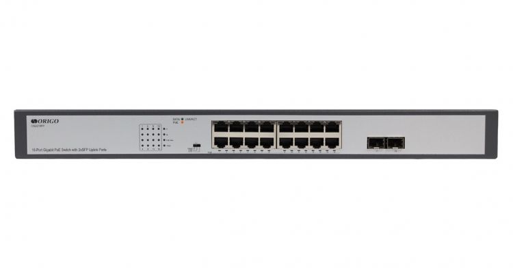   Xcom-Shop Коммутатор неуправляемый ORIGO OS2218FP/200W/A1A 16x1000Base-T PoE, 2x1000Base-X SFP, PoE Budget 200W, Long-range PoE up to 250m, 19 w/brackets