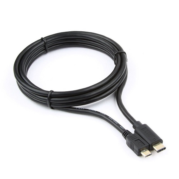 Кабель интерфейсный USB 2.0 Cablexpert CCP-USB2-mBMCM-10 , microBM/USB3.1TypeC , 3м, пакет