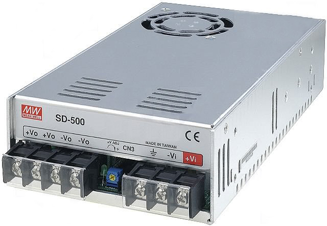 Преобразователь DC-DC модульный Mean Well SD-500L-24 конвертор: 500 Вт; корпус в кожухе; выход 24В @ 21А; вход: 19...72 [24] В; -20...60 °C; изоляция