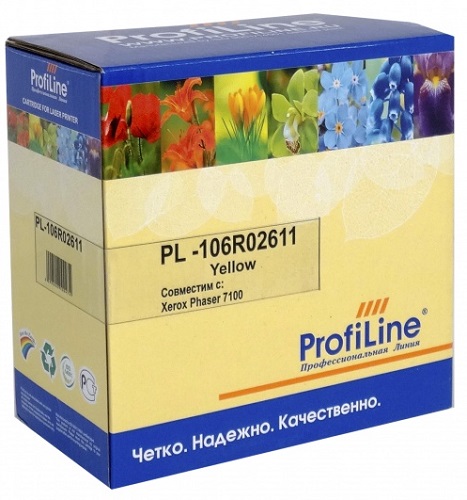 Картридж ProfiLine PL_106R02611_Y для принтеров Xerox Phaser 7100/7100DN/7100N Yellow 2шт по 4500 копий в упаковке