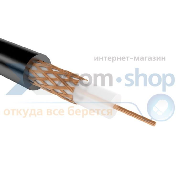 Кабель Rexant 01-2690 РК 75-4-15, 75 Ом, 200 м, черный