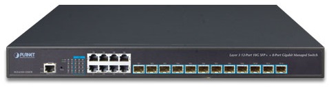 Коммутатор Planet XGS-6350-12X8TR Layer 3, 12-Port 10G SFP+ +8-Port 10/100/1000T Managed Switch with Dual 100~240V AC Redundant Power