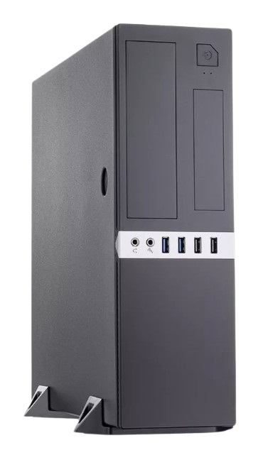 Корпус mATX Foxline FL-203-GT-300 black, БП TFX 300W 80+ bronze, 2*USB 2.0, 2*USB 3.0