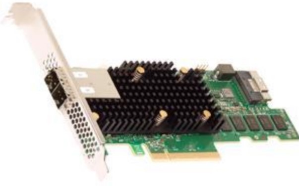Контроллер SAS Broadcom/LSI 9500-8e SGL (05-50075-01) 05-50075-01 PCIe Gen4 x8 LP, Tri-Mode SAS/SATA/NVMe 12G HBA, 8port(2*ext SFF8644), 3808 IOC