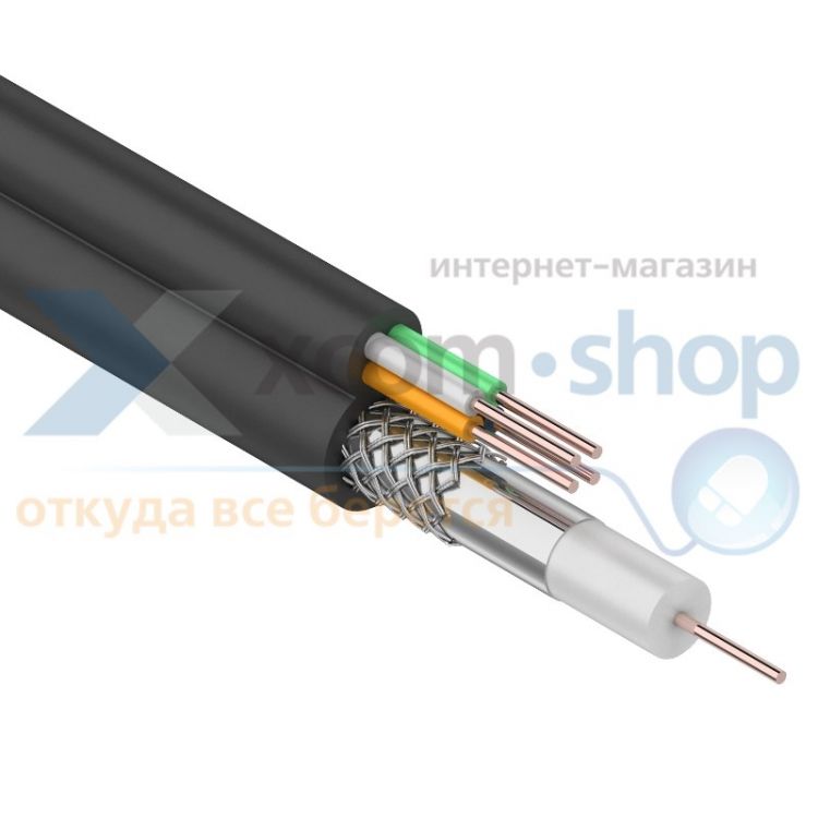 Кабель Rexant ККСВ-П + 4х0.5мм., 100м., черный 01-4022