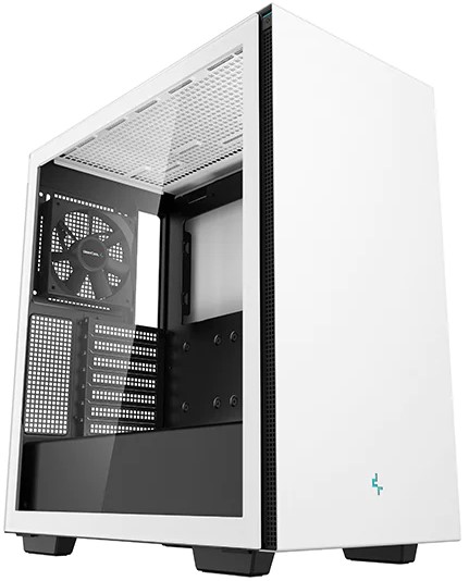 Корпус eATX Deepcool CH510 WH белый, без БП, боковая панель из закаленного стекла, 2*USB 3.0, audio