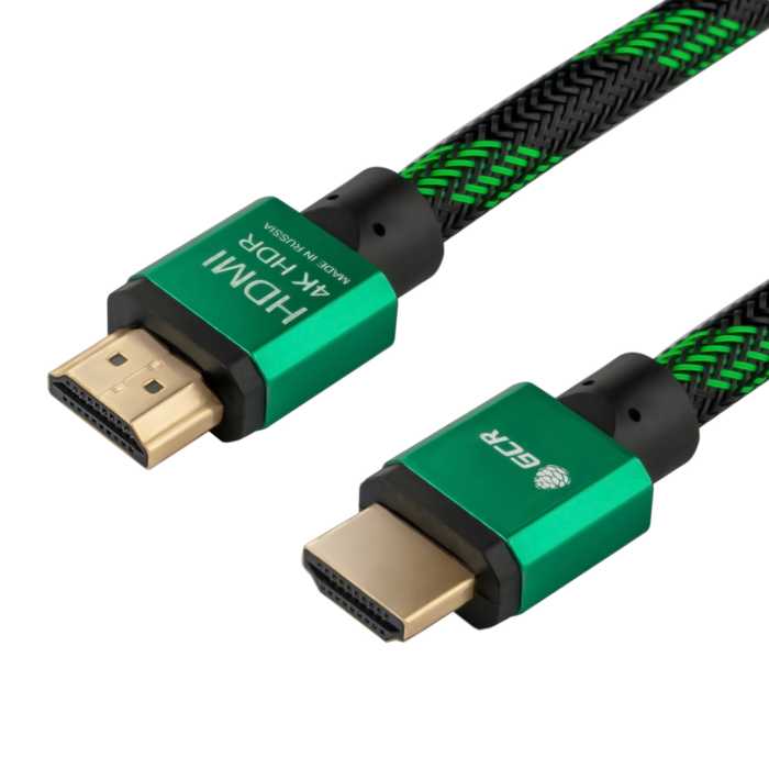 Кабель интерфейсный HDMI-HDMI GCR GCR-HM482 GCR-51486 HDMI v2.0 19M]/19M, AWG 28/28, медь, 4K, 3D, OD7.3mm, тройной экран, нейлон, позолоченные контак