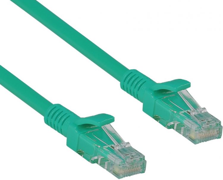 Кабель патч-корд U/UTP 5e кат. 2м Exegate UTP-RJ45-RJ45-5e-2M-GN EX258675RUS зеленый