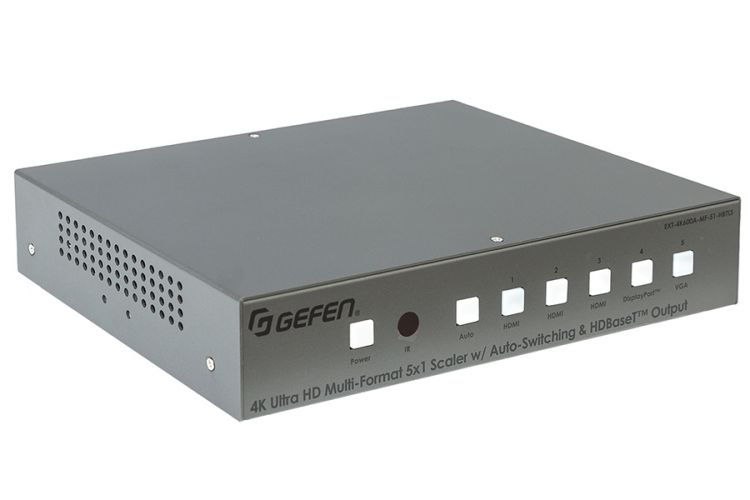Масштабатор Gefen EXT-4K600A-MF-51-HBTLS сигналов VGA, 3*HDMI, DP и аудио в сигналы HDBaseT, HDMI и аудио