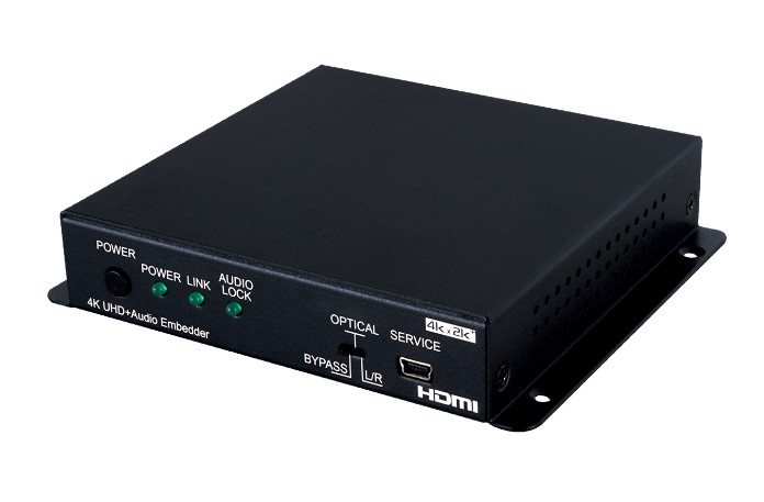 Эмбеддер Cypress CPLUS-V11PI аудиосигналов в HDMI до 4096x2160/60 (YUV 4:4:4) c HDCP 1.4, 2.2 и расширенным EDID