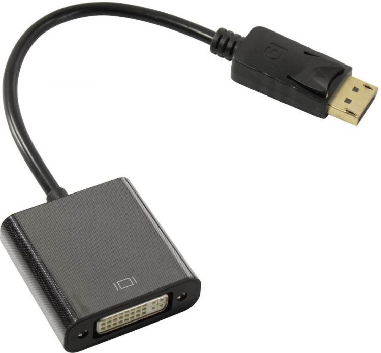 Кабель-переходник DisplayPort-DVI-D Exegate EX-A-DPM-DVIF-0.15 EX294676RUS (20M/29F, 0,15м, позолоченные контакты)