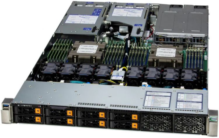 Сервер Supermicro AS -1125HS-TNR Hyper A+ Server 1U 1125HS-TNR 2*Genoa 9224/4*32GB/PM9A3 960GB NVMe(8SFF)/2-port 10GBase-T/2*1200W(1st config)