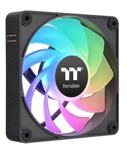 Вентилятор для корпуса Thermaltake CT120 EX CL-F192-PL12SW-A 120x120x25mm, черный, реверсивный, 500-2000rpm, 65.82CFM, 31.2dBa, ARGB, 4-pin PWM (3-pac