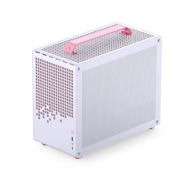 Корпус mATX JONSBO Z20 Pink/White без БП, боковая панель из закаленного стекла, бело-розовый