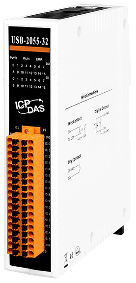 Модуль ICP DAS USB-2055-32 16-channel Isolated Digital Input and 16-channel Isolated Digital Output (RoHS)