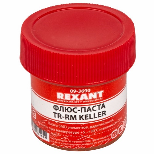 Флюс Rexant 09-3690 для пайкипаста TR-RM KELLER, 20 мл, банка