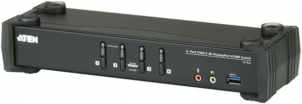 Переключатель KVM Aten CS1924-AT-G 4-портовый DisplayPort USB audio 3.0 с поддержкой 4K (KVMP Switch)