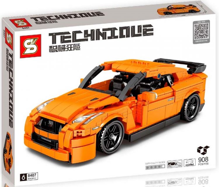 Конструктор SY 8407 Nissan GTR35, 908 деталей