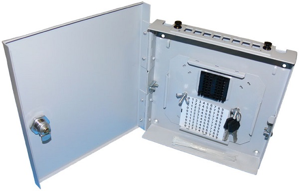 Бокс настенный Vimcom НКРУ-A8-Мини-SC на 8 портов SC, со сплайс пластиной (без пигтейлов и проходных адаптеров)