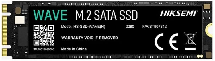 Накопитель SSD M.2 2280 HIKVISION HS-SSD-WAVE(N) 128G HIKSEMI 128GB SATA 6G 3D NAND 550/440MB/s IOPS 40K/70K TBW 35 MTBF 1.5M