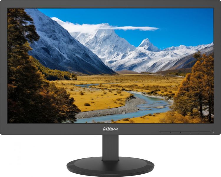 Монитор 19,5 Dahua DHI-LM20-A202S 1600x900, LED, 16:9, TN, 250cd, 600:1, 5ms, 90/65, VGA, HDMI, 75Hz, Speakers, VESA 100х100, black