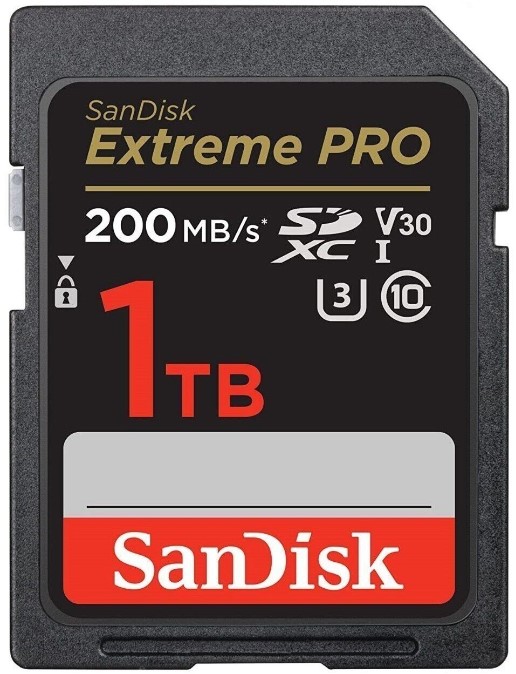   Xcom-Shop Карта памяти SDXC 1TB SanDisk SDSDXXD-1T00-GN4IN Class 10 Extreme Pro V30 UHS-I U3 (200 Mb/s)