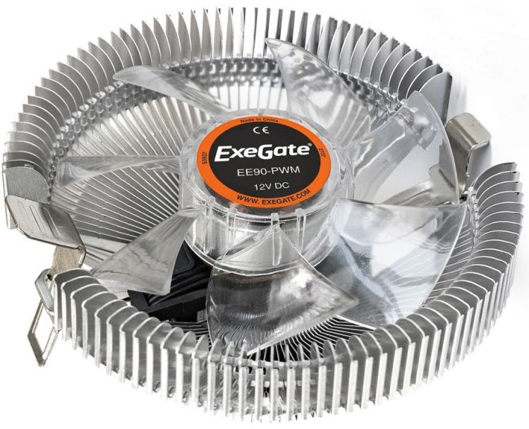 Кулер Exegate EE90-PWM EX286150RUS LGA775/1150/1151/1155/1156/1200/AM2/AM2+/AM3/AM3+/AM4/FM1/FM2/754/939/940 (Al, fan 90mm, PWM, 800-2400rpm, 4pin, 11