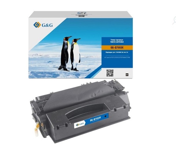 Картридж G&G GG-Q7553X черный (7000стр.) для HP LJ P2010/P2014/P2015/M2727nf MFP