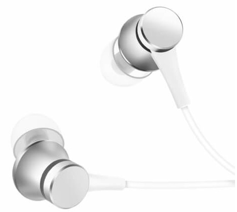   Xcom-Shop Наушники Xiaomi Mi In-Ear Basic ZBW4355TY серебристые, проводные, 1.25м, в ушной раковине