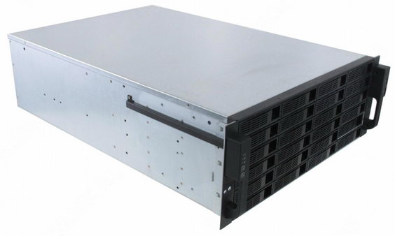 Корпус серверный 4U Procase ES420-SATA3-B-0 (20 SATA 3/SAS hotswap HDD), черный, без блока питания, глубина 650мм, MB 12x13