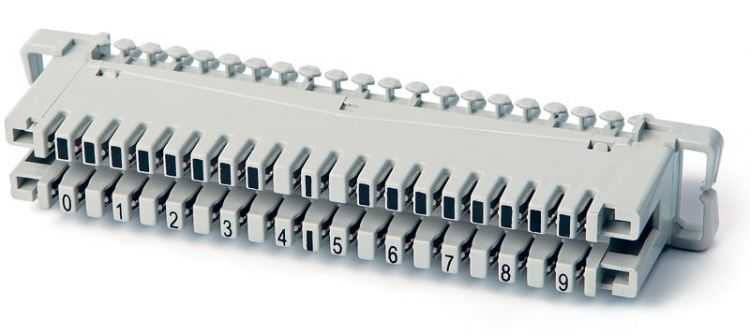 Плинт Cabeus CM-10P соединительный на 10 пар, маркировка 0-9