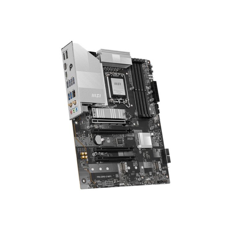 Материнская плата ATX MSI PRO Z890-S WIFI (LGA1851, Z890, 4*DDR4 (4800), 4*SATA 6G RAID, 4*PCIe, 3*M.2, WiFi, BT, HDMI, DP, 6*USB 3.2, USB Type-C)