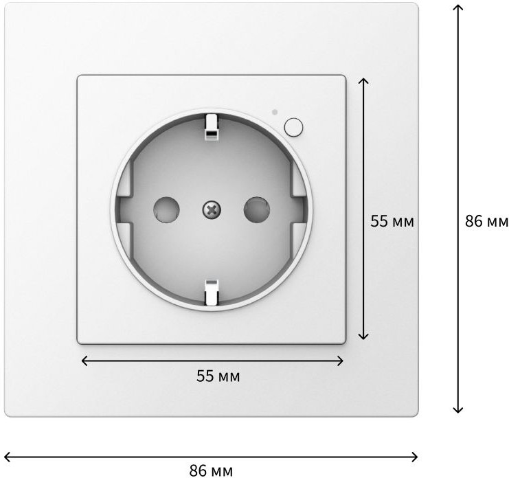 Розетка умная Aqara Wall Outlet H2 EU WP-P01D белый